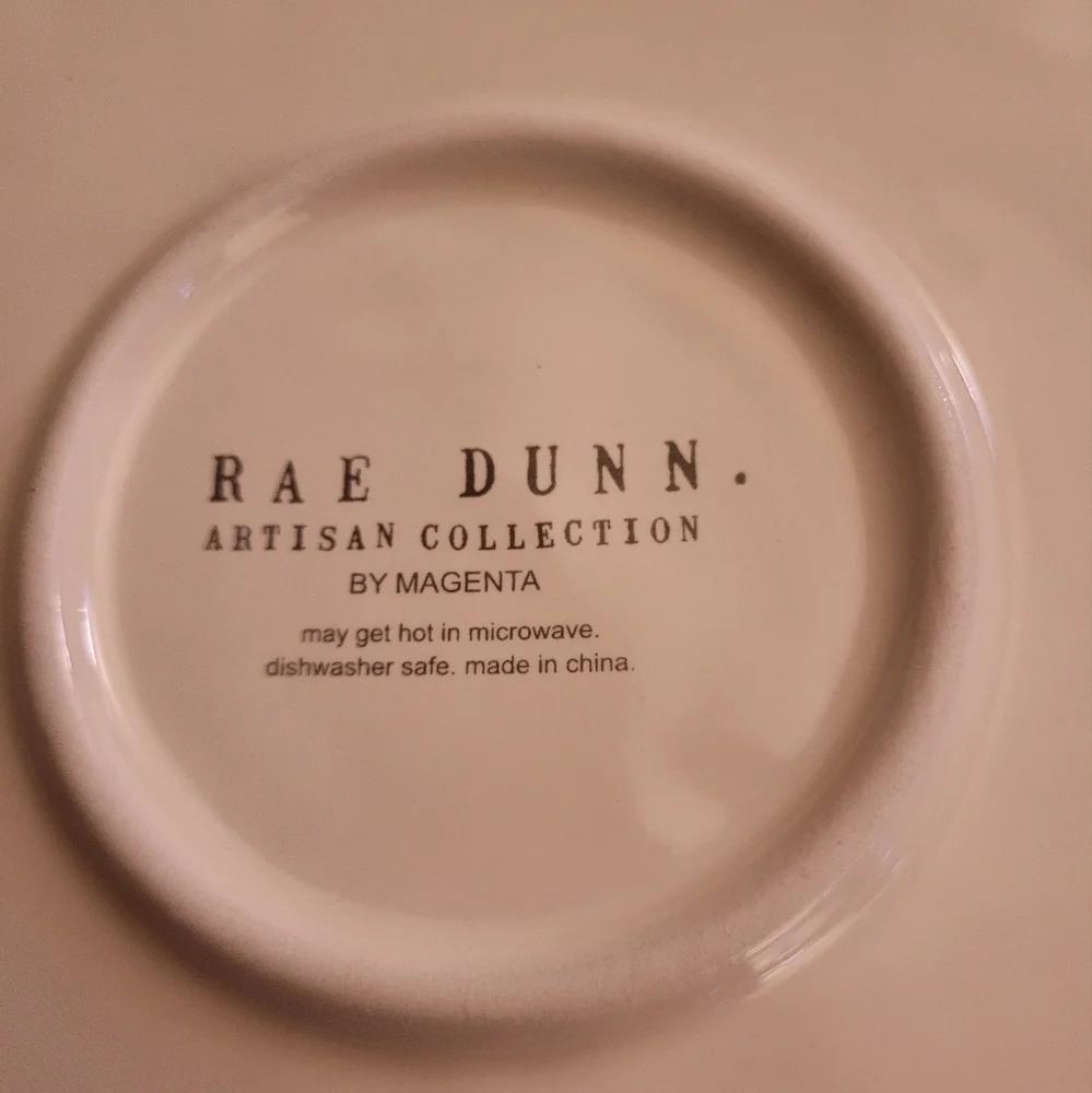 Rae Dunn Cream Pie Dish with Orange Pie Design